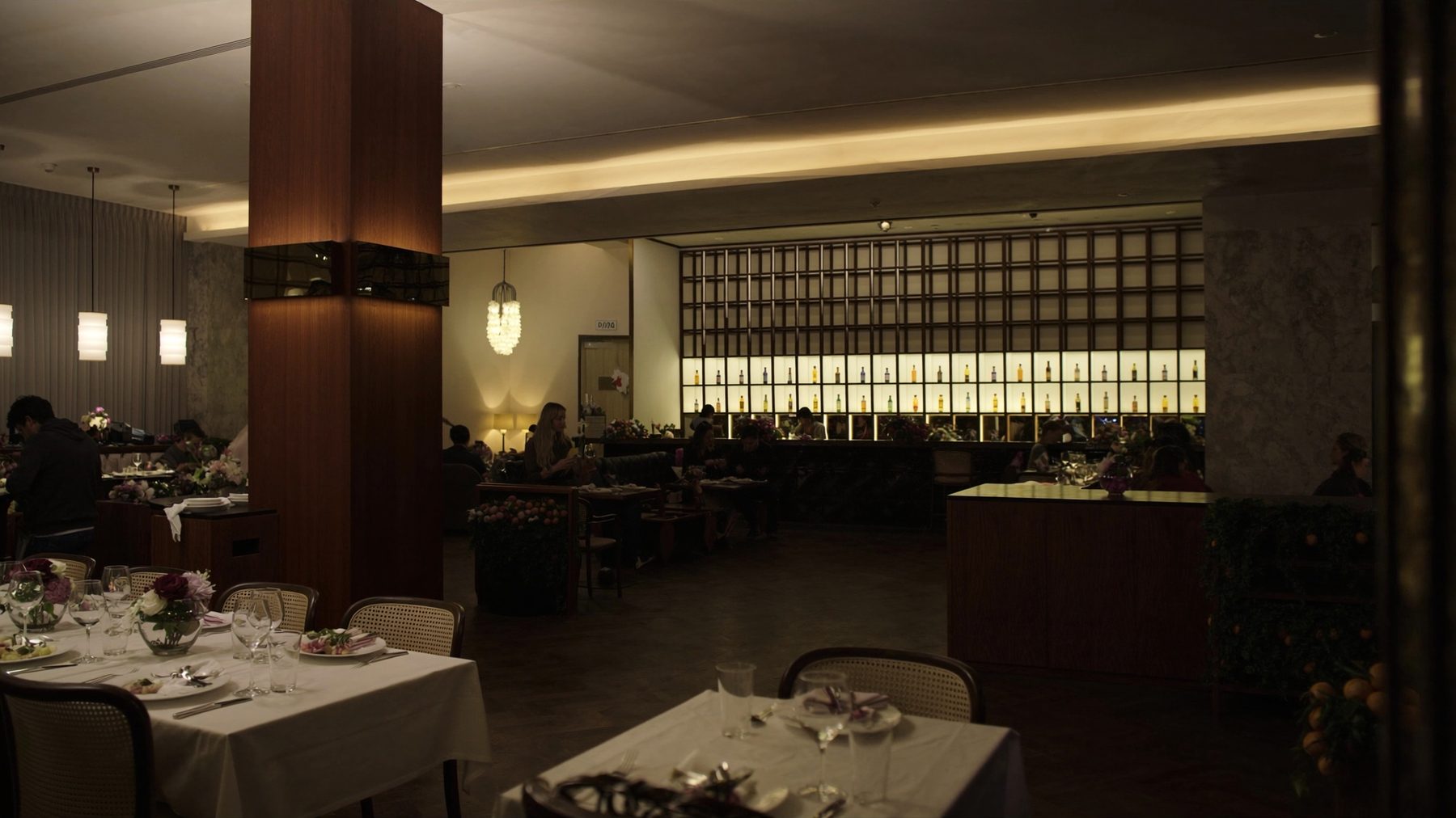 A dining room seen through Sangati